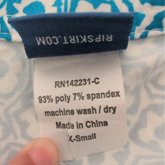 Rip Skirt Floral Wrap Skirt Womens Size XS Blue Stretch Adjustable Activewear - Picture 5 of 11